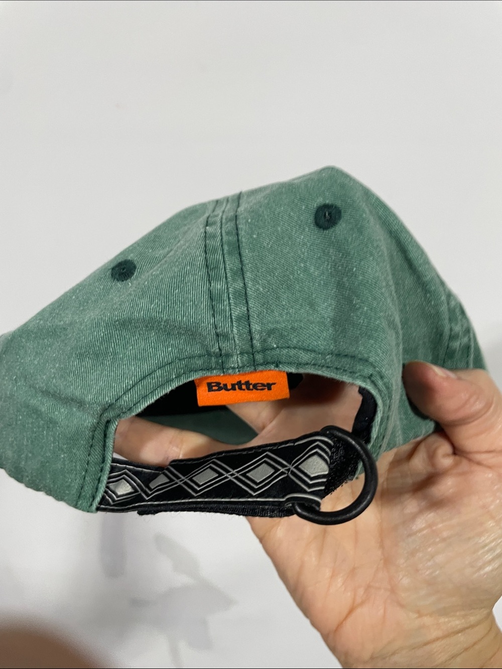 Butter Green Washed Baseball Cap - Picture 3 of 5